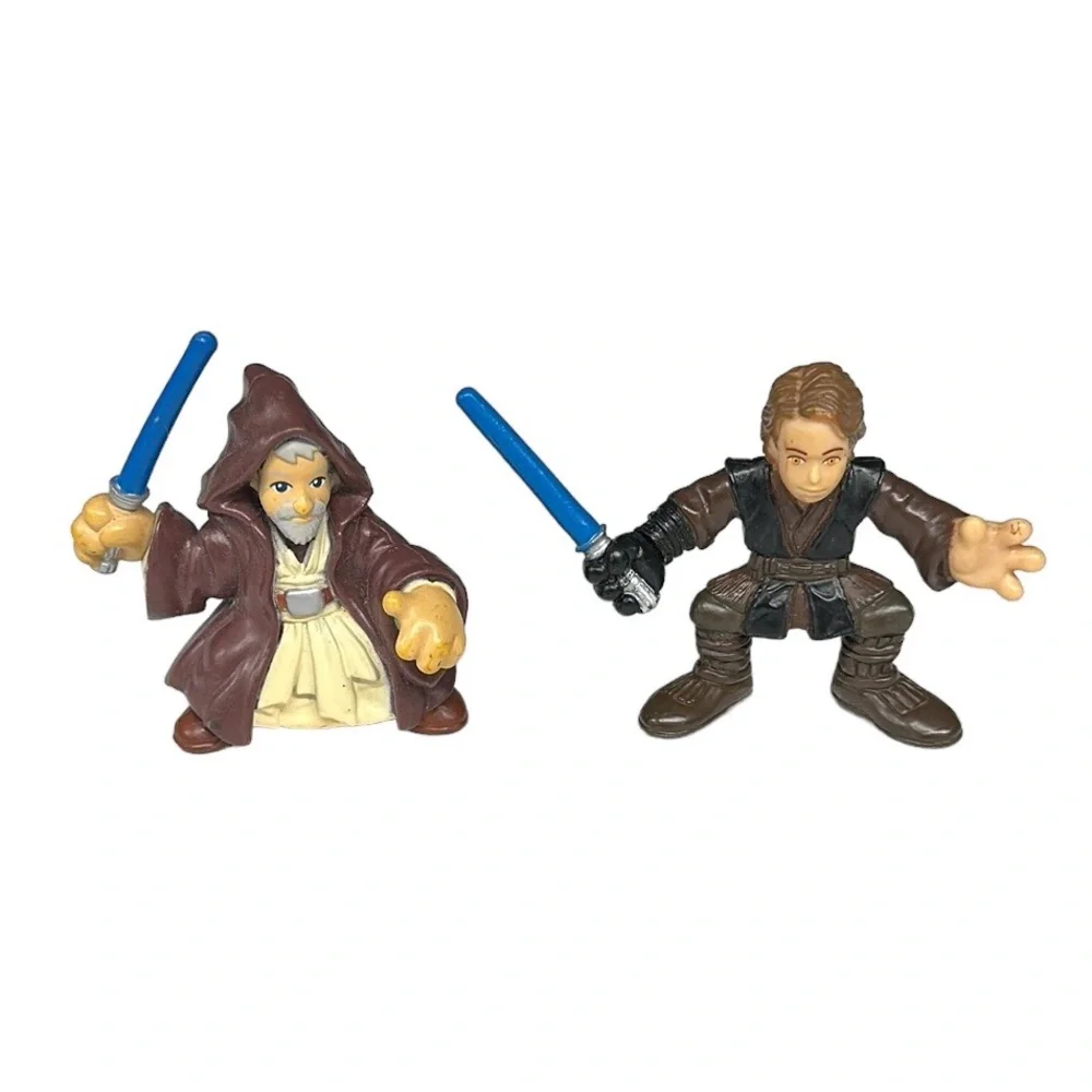 Star Wars Galactic Heroes Hasbro Figure Lot Darth Vader Obi Wan Kenobi Kit Fisto